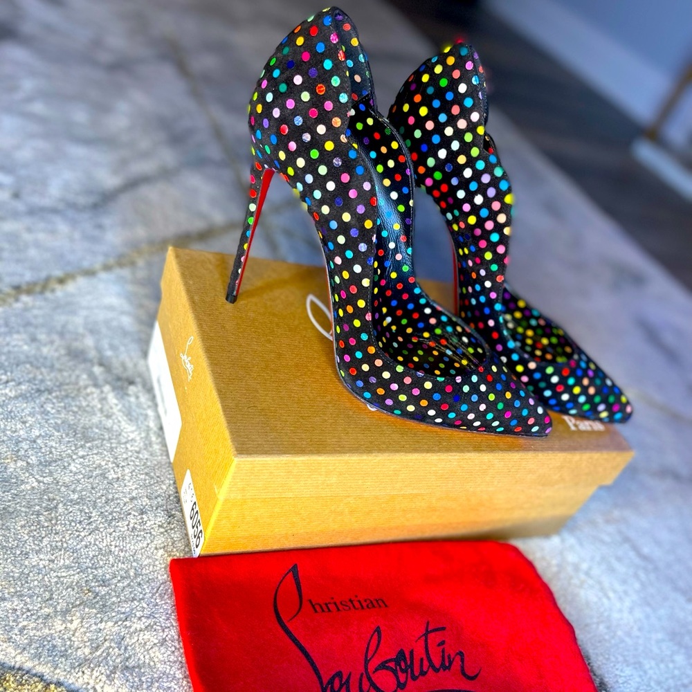 Christian Louboutin Hot Chick Polka-Dot 100